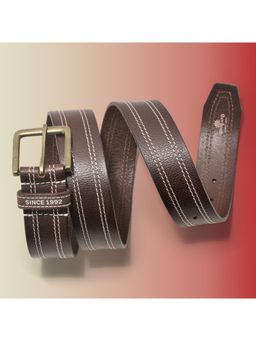 WOODLAND - Men Leather Textured Brown Belt