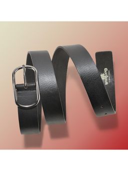 WOODLAND - Men Leather Solid Black Belt