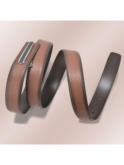 WOODLAND - Men Leather Textured Tan Belt