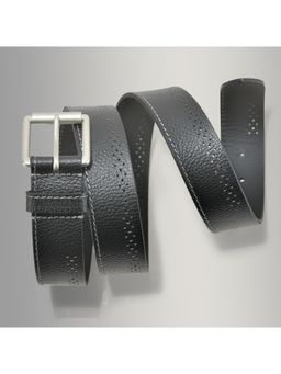 WOODLAND - Men Leather Solid Black Belt