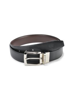WOODLAND - Men Leather Solid Reversible Black Belt