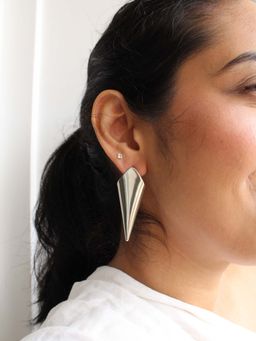 Heena Mittal - Cone Silver Drops Earrings