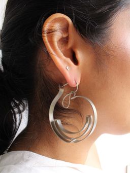 Heena Mittal - Orion Silver Hoop Earrings