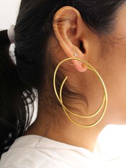 Heena Mittal - Soft Hula Hoop Earrings Gold Hoop Earrings