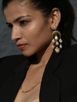Heena Mittal - Maffei White Drops Earrings