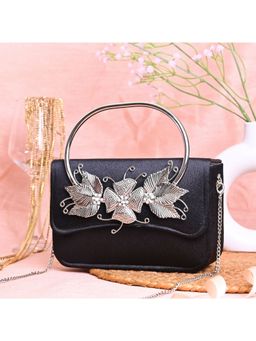 sugarcrush - Black Luxury Flap Bag with Handle