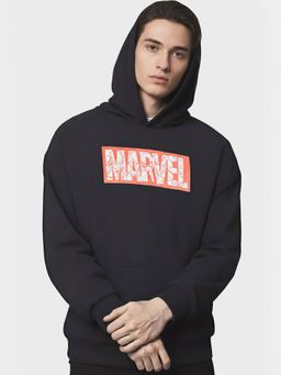 Styli - Men Marvel Character Print Oversized Hoodie