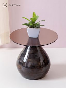 Nestroots - Stylish Wood Base Accent Side Table
