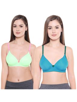 Bodycare - Pack Of 2 Premium Padded Bra - Naughty Green & Peacock Blue
