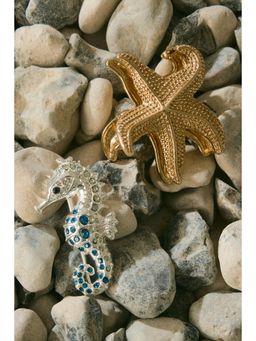 H&M - Women Gold 2-Pack Sea-Themed Hair Accessories