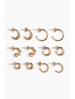 H&M - Women Gold 6 Pairs Hoop Earrings