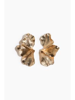 H&M - Women Gold Petal-Shaped Earrings