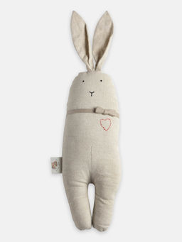 THE BABY TRUNK - Off White Cotton Ragdoll Rabbit Soft Toy for Baby (0-36 Months )