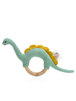 THE BABY TRUNK - Green Dinosaursrattle Soft Toy (0-36 Months )
