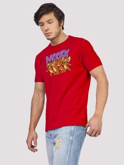 Greylongg - Red Comfortable Mens Round Neck T-Shirt