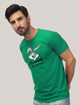 Greylongg - Green Comfortable Mens Round Neck T-Shirt