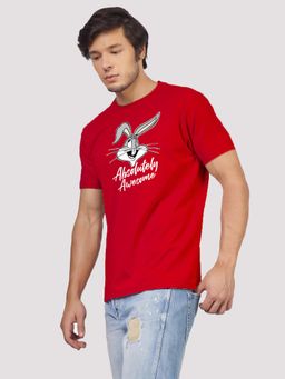 Greylongg - Red Comfortable Mens Round Neck T-Shirt
