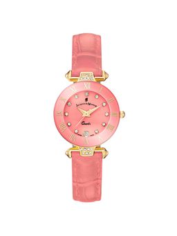 Jacques Du Manior - Coupole Fashion Swiss Made Analogue Pink Round Dial Womens Watch- Rcp.74