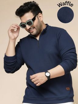 RIGO - Navy Blue Polyester Full Sleeves T-Shirt