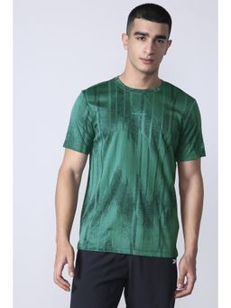 Reebok - Men Green Printed T Shirt