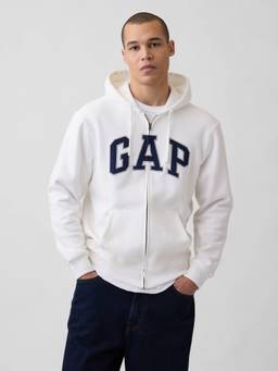 GAP - Men Off White Solid/Plain Cotton Blend Jacket