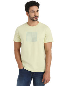 ColorPlus - Men Green Printed Pure Cotton T-Shirt