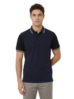 Park Avenue - Men Blue Colorblock Pure Cotton Polo T-Shirt