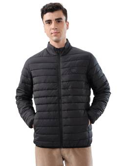 Parx - Men Black Solid/Plain Polyester Jacket