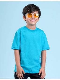 Nusyl - Boys Blue Graphic Oversized T-Shirt