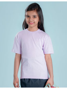Nusyl - Girls Purple Graphic Oversized T-Shirt