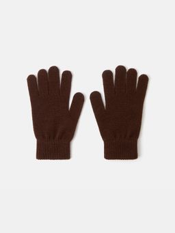 Accessorize London - Women Brown Touch Screen Gloves