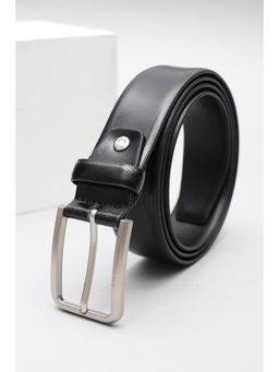 Peter England - Men Black Solid Leather Belt