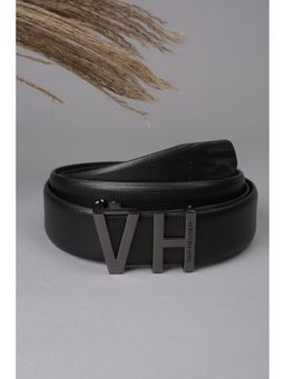 Van Heusen - Men Black Textured Formal Belt