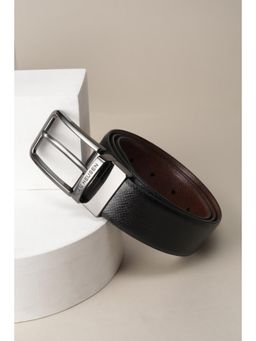 Van Heusen - Men Black Textured Formal Belt