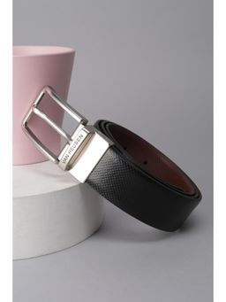 Van Heusen - Men Black Textured Formal Belt