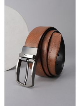 Van Heusen - Men Brown Textured Formal Belt