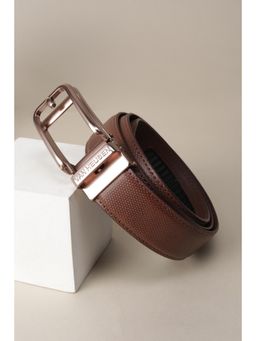 Van Heusen - Men Brown Textured Formal Belt