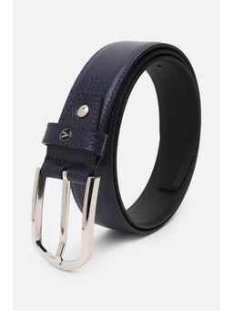 Van Heusen - Men Navy Blue Textured Formal Belt