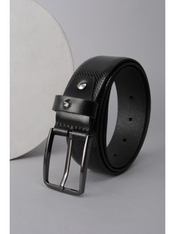 Van Heusen - Men Black Textured Formal Belt