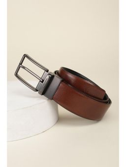 Van Heusen - Men Brown Textured Formal Belt
