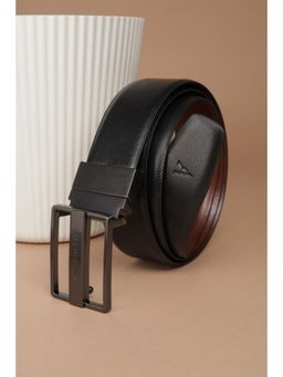 Van Heusen - Men Black Textured Formal Belt