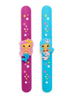 EL REGALO - Kids Bracelets Unisex Colors and Designs Purple and Blue (Set of 2)