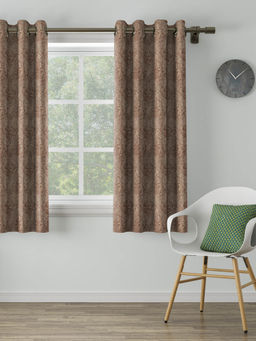 Ddecor Live Beautiful - 5 Feet Ready Made Curtain Brown