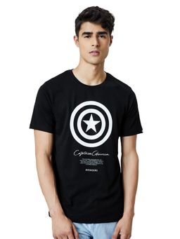The Souled Store - Captain America Cap's Shield (glow In The Dark) T-shirt For Men