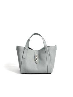FAVORI - Seagull Grey Toscana Pebble-Ladies leather Bucket Bag