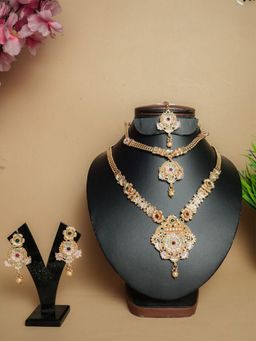 VIRAASI - Gold-Plated Enameled Bridal Set