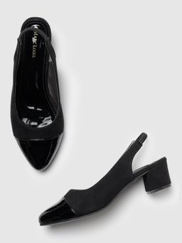 Marc Loire - Women Textured Black Block Sandals
