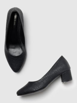 Marc Loire - Women Black Textured Block Pumps