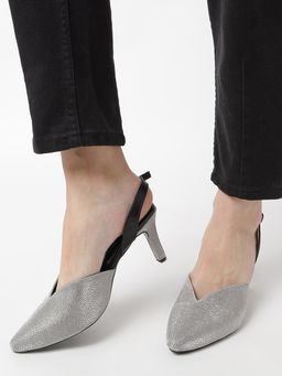 Marc Loire - Women Grey Melange Slim Buckled Sandals