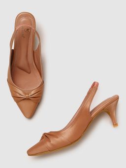 Marc Loire - Women Beige Solid Kitten Pumps